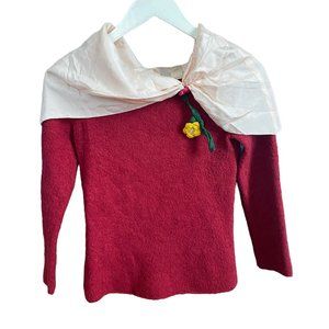Anthropologie Moth Embellished Sweater S